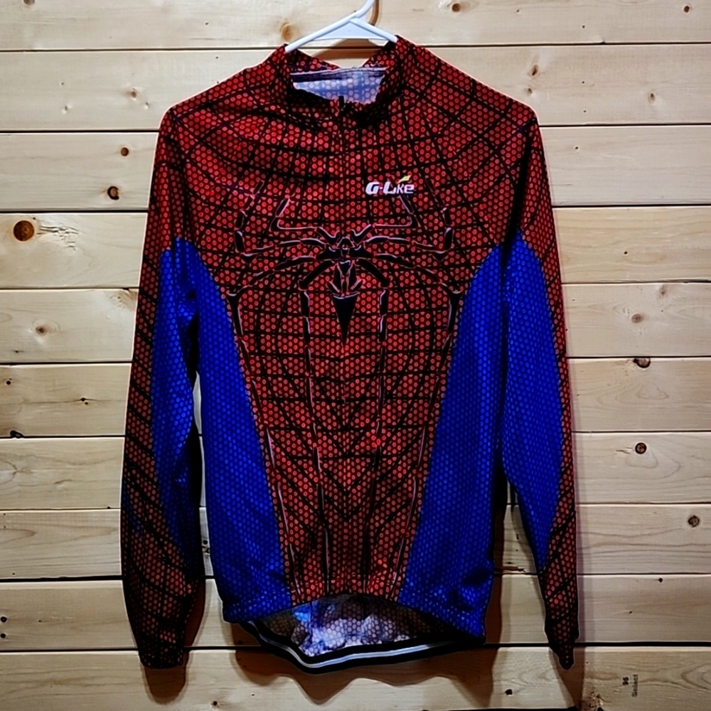 G-Like Cycling Shirt Size Large NWT Spider Man